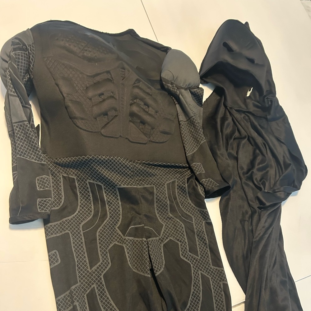 Disney Black Batman Costume Jumpsuit with Durable Design and Mask with Cape